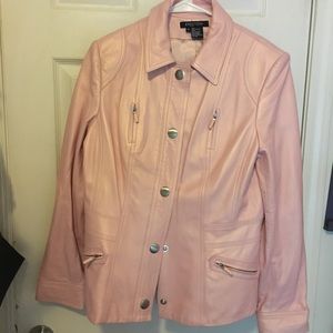 Pink Leather  jacket